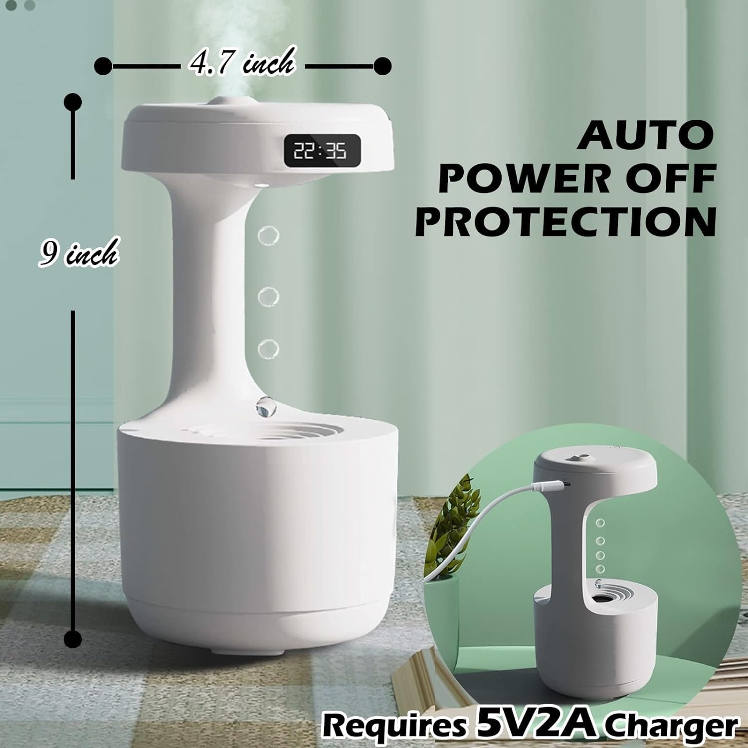 Anti-Gravity Water Drop Humidifier